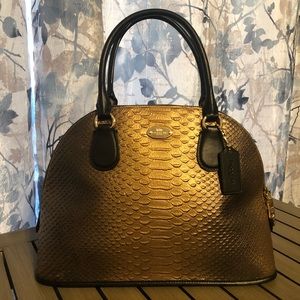 Coach purse snake skin